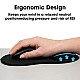 Sounce Mouse Pad, Ergonomic Mouse Pad with Comfortable Gel Wrist Rest Support and Lycra Cloth, Durable and Washable, Classic (Black)