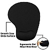 Sounce Mouse Pad, Ergonomic Mouse Pad with Comfortable Gel Wrist Rest Support and Lycra Cloth, Durable and Washable, Classic (Black)