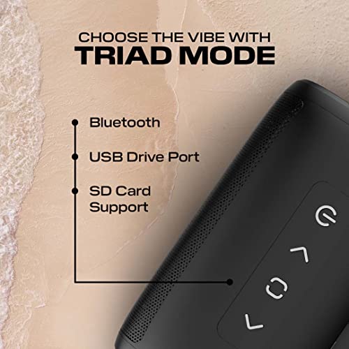 Wings Upbeat 101 Bluetooth Speaker with TWS Bluetooth 5.1 Pairing, RGB Lights, Powerful 5W Output and 20 hours of Playtime Black