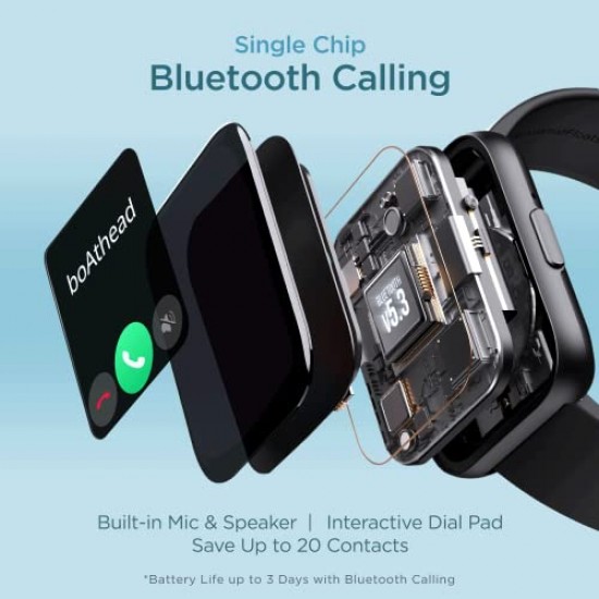 boAt Wave Call Plus with 1.83 HD Display ENx Tech Clear Calls Advanced Bluetooth Calling Active Black