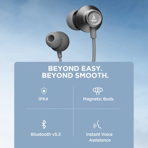 boAt Rockerz Apex Bluetooth Wireless in Ear Earphones with Spatial Bionic Sound Powered (Classic Grey) boAt Rockerz Apex Bluetooth Wireless in Ear Earphones with Spatial Bionic Sound Powered (Classic Grey)