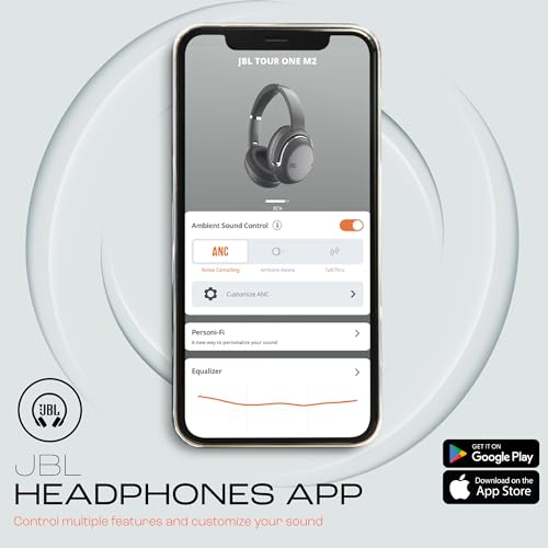 JBL Tour One M2 Adaptive Noise Cancelling Over-Ear Headphones, Spatial Sound, Smart Ambient, 50Hrs Playtime Black JBL Tour One M2 Adaptive Noise Cancelling Over-Ear Headphones, Spatial Sound, Smart Ambient, 50Hrs Playtime Black