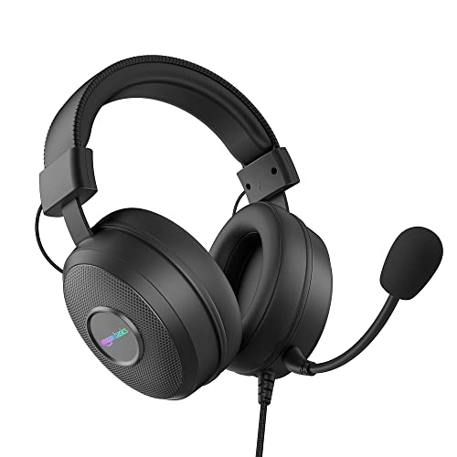 Amazon Basics Wired Over Ear Gaming Headphones mic for PC, Laptop | Static RGB | (Black) Amazon Basics Wired Over Ear Gaming Headphones mic for PC, Laptop | Static RGB | (Black)