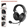 Amazon Basics Wired Over Ear Gaming Headphones mic for PC, Laptop | Static RGB | (Black)