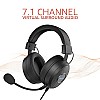 Amazon Basics Wired Over Ear Gaming Headphones mic for PC, Laptop | Static RGB | (Black)