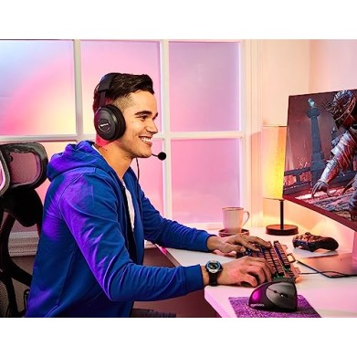 Amazon Basics Wired Over Ear Gaming Headphones mic for PC, Laptop | Static RGB | (Black) Amazon Basics Wired Over Ear Gaming Headphones mic for PC, Laptop | Static RGB | (Black)