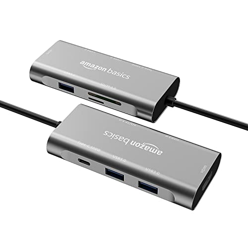 Amazon Basics USB-C Hub Dock 7-in-1 with 4K 30HZ HDCP Compliant, Aluminium Type C Adapter with 4K HDMI Port Amazon Basics USB-C Hub Dock 7-in-1 with 4K 30HZ HDCP Compliant, Aluminium Type C Adapter with 4K HDMI Port