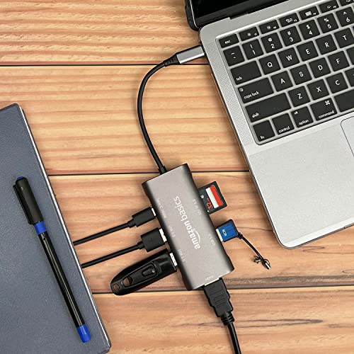 Amazon Basics USB-C Hub Dock 7-in-1 with 4K 30HZ HDCP Compliant, Aluminium Type C Adapter with 4K HDMI Port Amazon Basics USB-C Hub Dock 7-in-1 with 4K 30HZ HDCP Compliant, Aluminium Type C Adapter with 4K HDMI Port
