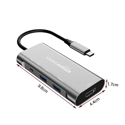 Amazon Basics USB-C Hub Dock 7-in-1 with 4K 30HZ HDCP Compliant, Aluminium Type C Adapter with 4K HDMI Port Amazon Basics USB-C Hub Dock 7-in-1 with 4K 30HZ HDCP Compliant, Aluminium Type C Adapter with 4K HDMI Port
