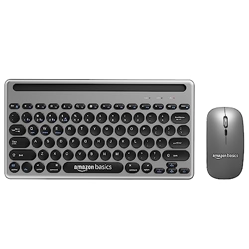 Amazon Basics Wireless Keyboard and Mouse Set with Bluetooth multi connect Amazon Basics Wireless Keyboard and Mouse Set with Bluetooth multi connect