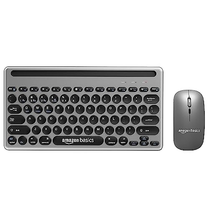 Amazon Basics Wireless Keyboard and Mouse Set with Bluetooth multi connect