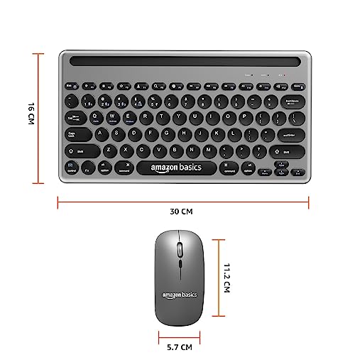 Amazon Basics Wireless Keyboard and Mouse Set with Bluetooth multi connect Amazon Basics Wireless Keyboard and Mouse Set with Bluetooth multi connect