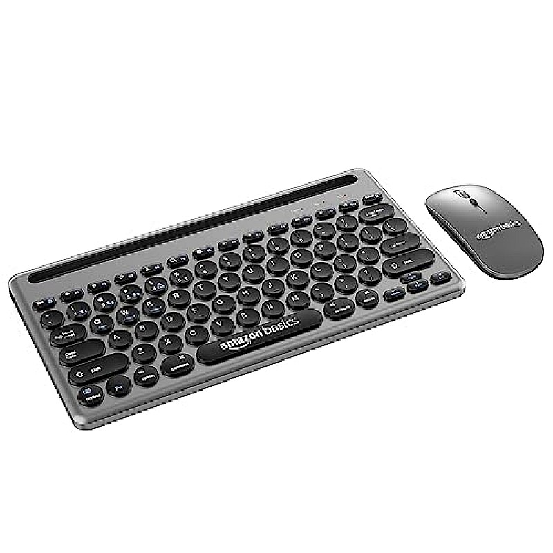 Amazon Basics Wireless Keyboard and Mouse Set with Bluetooth multi connect