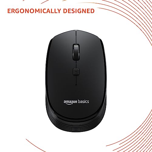 Amazon Basics Wireless Optical Mouse with 2.4Ghz, USB Nano Dongle, Optical Orientation, Click Wheel, Adjustable Dpi Black Amazon Basics Wireless Optical Mouse with 2.4Ghz, USB Nano Dongle, Optical Orientation, Click Wheel, Adjustable Dpi Black