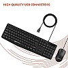 Amazon Basics Wired Keyboard and Mouse Combo l 1200 DPI l for Windows, Mac OS Computer