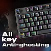 Cosmic Byte CB-GK-34 Firefly Hot Swappable Per-Key RGB Ten-Keyless Keyboard with Outemu Red Switch, Macros, Software (Black)