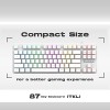 Cosmic Byte CB-GK-37 Firefly Per-Key RGB TKL Mechanical Keyboard with Swappable Outemu Red Switch (White)