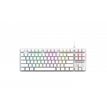 Cosmic Byte CB-GK-37 Firefly Per-Key RGB TKL Mechanical Keyboard with Swappable Outemu Red Switch (White)