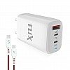 FLiX (Beetel) Storm 65W PD & QC GaN Tech Fast Charging Wall Charger for Mobile (White - ST165)