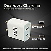 FLiX (Beetel) Storm 65W PD & QC GaN Tech Fast Charging Wall Charger for Mobile (White - ST165)