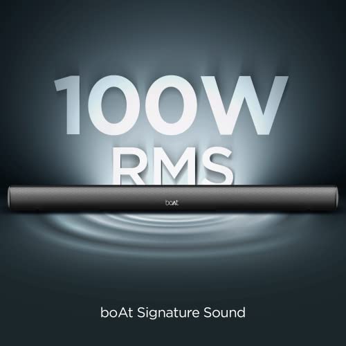 boAt Aavante Bar Mystiq Soundbar with 100W RMS Signature Sound, 2.1 CH,Multi-Connectivity Modes,BT v5.3 (Pitch Black) boAt Aavante Bar Mystiq Soundbar with 100W RMS Signature Sound, 2.1 CH,Multi-Connectivity Modes,BT v5.3 (Pitch Black)