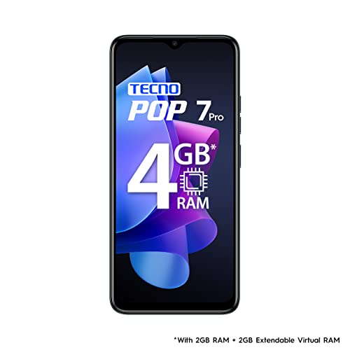 TECNO POP 7 Pro (Endless Black, 3GB RAM,64GB Storage) (Refurbished)