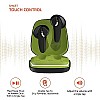 Amazon Basics True Wireless in-Ear Earbuds with Mic, Touch Control, (Green and Black)