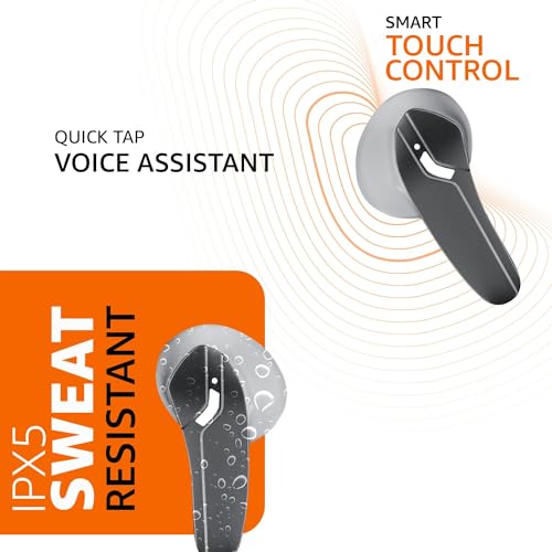 Amazon Basics True Wireless in-Ear Earbuds with Mic, Quad Mics ENC (White) Amazon Basics True Wireless in-Ear Earbuds with Mic, Quad Mics ENC (White)