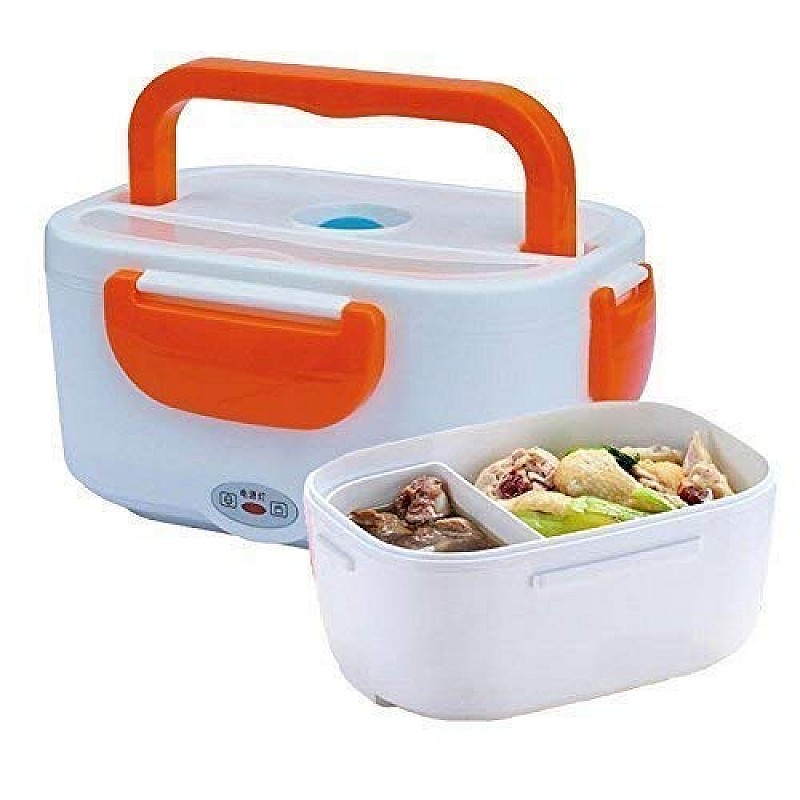 Airtree Plastic Electric Lunch Box - Perfect for Office Men and Women: 1050ml with 2 Compartments