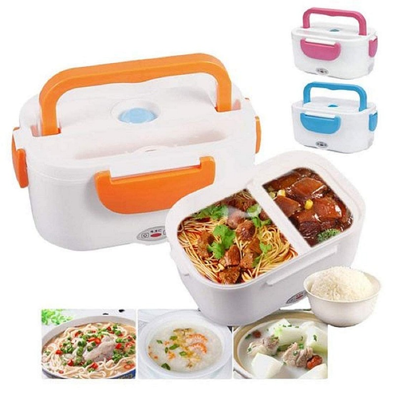 Airtree Plastic Electric Lunch Box - Perfect for Office Men and Women: 1050ml with 2 Compartments