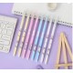 Airtree Pack of 12 Pcs Erasable Pens 0.5mm Tip Blue Ink Erasable Gel Pen Set with attached Magic Wipe Eraser 