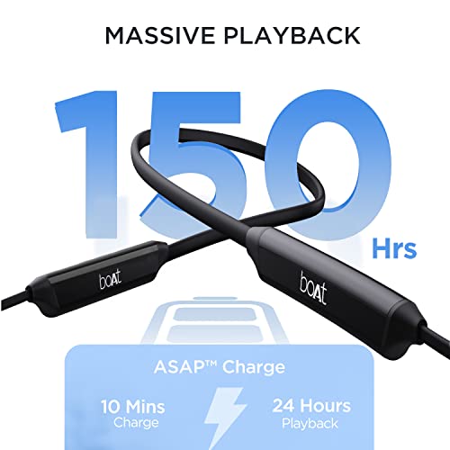 boAt Rockerz Trinity in Ear Earphones with 150H Playtime, Crystal Bionic Sound Powered by (Cosmic Black) boAt Rockerz Trinity in Ear Earphones with 150H Playtime, Crystal Bionic Sound Powered by (Cosmic Black)