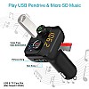 Portronics Auto One Smart Car Charger And Music Streamer with Hands Free Calling, Bluetooth 5.0 Black