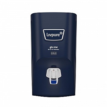 Livpure Glo Star RO+In-Tank UV+UF+Mineraliser 7 L Storage, 15 LPH Water Purifier for Home Blue