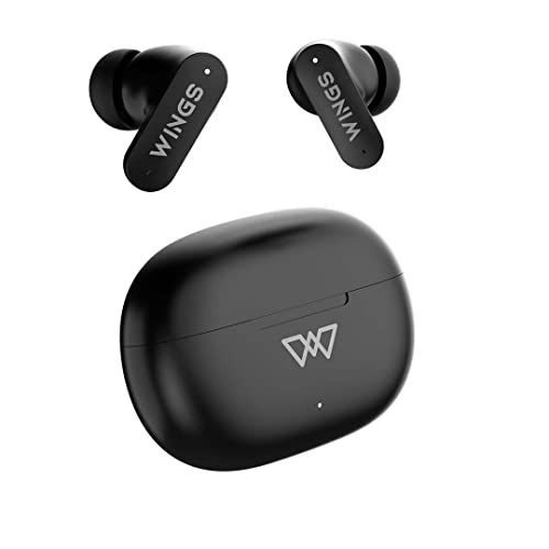 Wings Phantom 315 Wireless Earphones with 40 Hours of Battery Backup Black Wings Phantom 315 Wireless Earphones with 40 Hours of Battery Backup Black