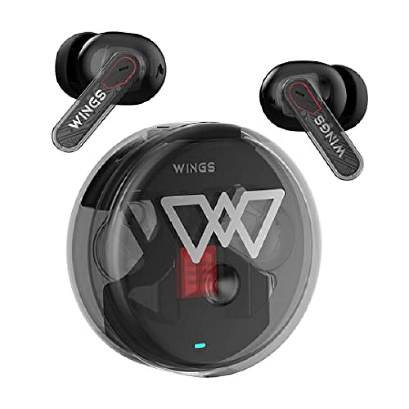 Wings Phantom 340 Best Low Latency 40ms Earbuds Black