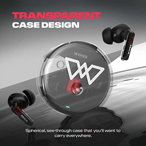 Wings Phantom 340 Best Low Latency 40ms Earbuds Black Wings Phantom 340 Best Low Latency 40ms Earbuds Black