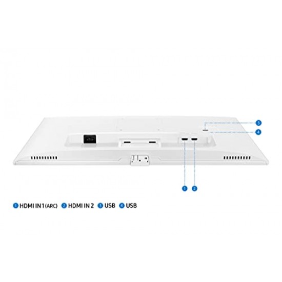 Samsung 27-inch M5 FHD Smart Monitor Speakers Remote 1 Billion Color LS27BM501EWXXL White