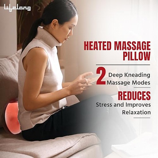 Lifelong LLM369 Cushion Massager and Body Massager with Heat Black