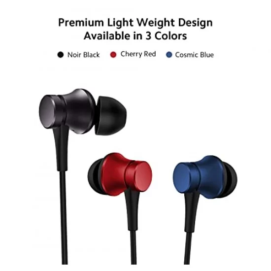 Xiaomi Wired in-Ear Earphones with Mic, Ultra Deep Bass & Metal Sound Chamber (Red)