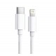 Type C to Lightning Cable Cord 1M White - (MFi Certified) Fast Charging for iPhone 14 13 12 11 X Xs Pro, Pro Max, Plus, iPad