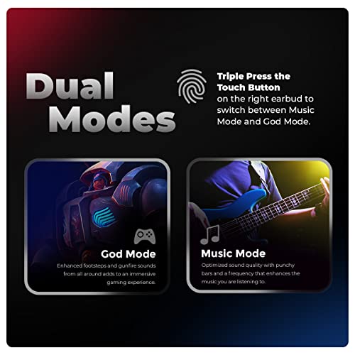 Cosmic Byte CosmoBuds X200 True Wireless Earbuds (TWS), BT 5.3, 38ms Latency GOD Mod Cosmic Byte CosmoBuds X200 True Wireless Earbuds (TWS), BT 5.3, 38ms Latency GOD Mod