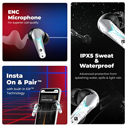 Cosmic Byte CosmoBuds X200 True Wireless Earbuds (TWS), BT 5.3, 38ms Latency GOD Mod Cosmic Byte CosmoBuds X200 True Wireless Earbuds (TWS), BT 5.3, 38ms Latency GOD Mod
