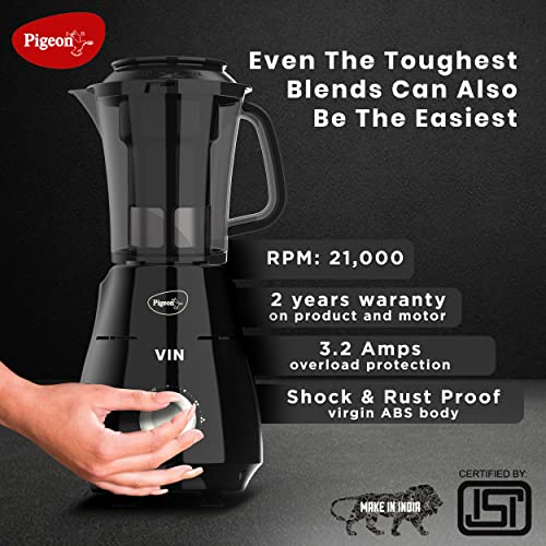 Pigeon by Stovekraft VIN Mixer Grinder Machine for Kitchen 750 Watts 4 Multi Purpose Jars Pigeon by Stovekraft VIN Mixer Grinder Machine for Kitchen 750 Watts 4 Multi Purpose Jars