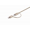 Targus ACC99507AP ALU Series 2-in-1 Lightning and Micro USB Cable (Gold)