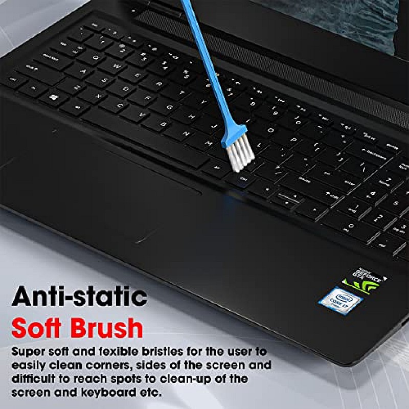 Sounce 8 in 1 Soft Brush Cleaning Tools Kit for Keyboard, Earphone, Laptop, Camera & Lens, LED 