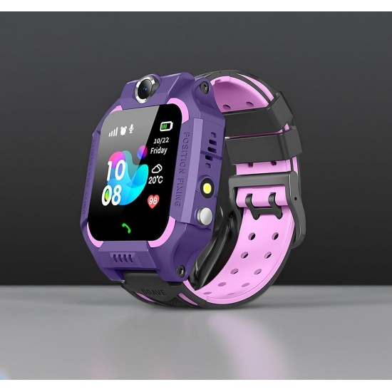 Airtree Kids Tracker Smart Watch with Voice Call, HD Camera, Alarm, Long Battery Kids Watch (Purple)