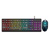 Dyazo Wired Gaming Keyboard and Mouse Combo Static RGB Static Light (only 2 Modes on & Off) for Windows Compatible for PC, Laptop (Black)