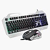 Dyazo Wired Gaming Keyboard and Mouse Combo Static RGB Static Light (only 2 Modes on & Off) for Windows Compatible for PC, Laptop (Black)