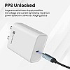 Portronics Adapto 70 33W Fast Wall Charging Adapter, Supports PPS Charging Via Type C Power Delivery & Mach USB Charger  WHITE 